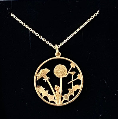 DANDELION PENDANT - GOLD PLATED